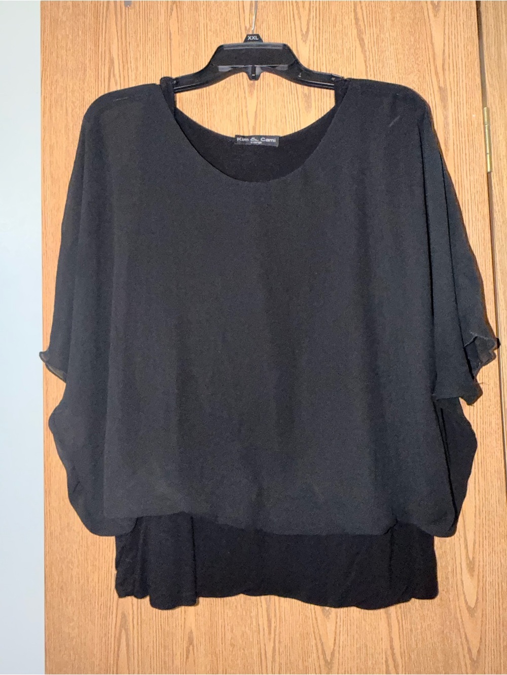 Black Dolman Sleeve Blouse - Unknown Brand